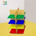 عمود مربع 4رف مقسم 120سم