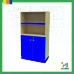 مكتبة ضلفتين + رف علوي