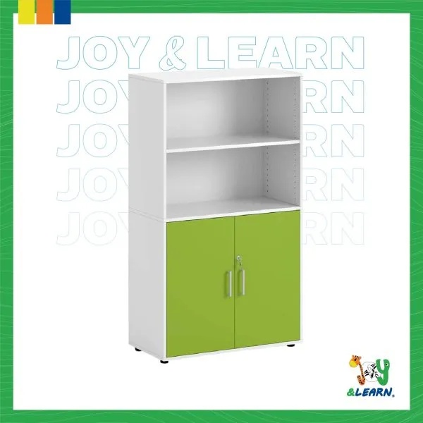 مكتبه ضلفتين +رف مودرن 160سم