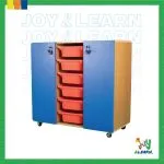 مكتبة ضلفتين + 6 درج فى الوسط