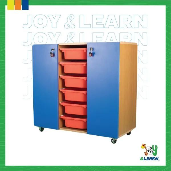 مكتبة ضلفتين + 6 درج فى الوسط