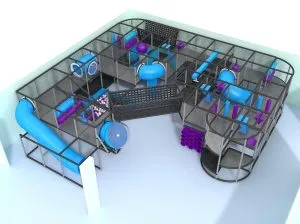 ملعب داخلي GPS650 عبارة عن وحدة لعب داخلية ناعمة مصنوعة خصيصًا للأطفال الذين تتراوح أعمارهم بين ثلاثة إلى اثني عشر عامًا ، ويبلغ عرض نظام اللعب الداخلي 36 قدمًا في ارتفاع 9 أقدام وطولها 36 قدمًا. الحد الأدنى لمساحة الغرفة المطلوبة لهذا الملعب الداخلي هو عرض الغرفة حوالي 42 قدمًا مع سقف 11 قدمًا وطول الغرفة 42 قدمًا. ملعب داخلي كبير الحجم. هذا الملعب مناسب لسقف منخفض بغرفة من طابق واحد.