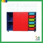 Library With 6 Drawers + 2 Doors+ 1 Shelf