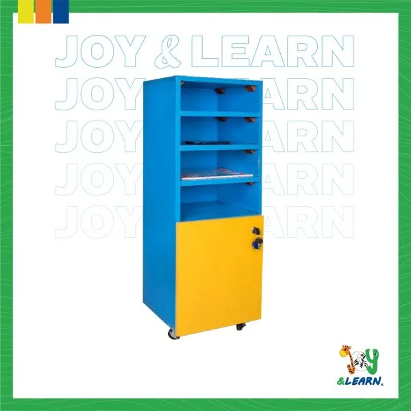 مكتبة 3 رف+ ضلفة سفلية