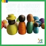 A set of wooden figures