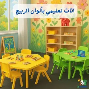 اثاث تعليمي بألوان الربيع